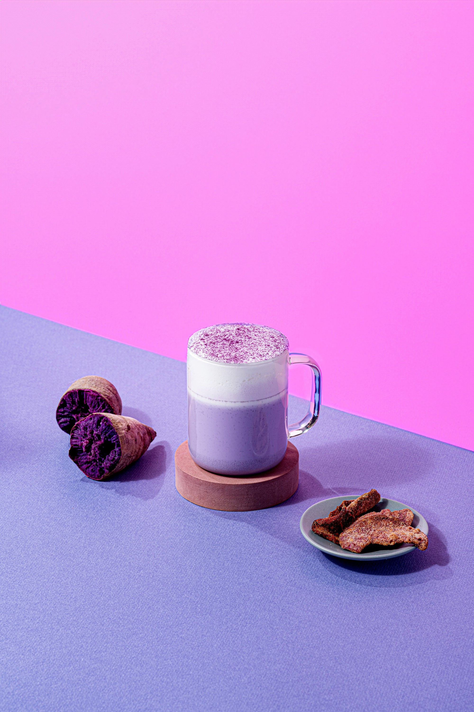 [Sweetcup] Purple Sweet Potato Latte Powder (Sweetened) | 500g (17.6 oz) – Wholesale Case of 10 (Case-Only) | Smooth & Creamy Korean Purple Sweet Potato Latte Mix for Café Beverages, Frappes & Dessert Applications (5kg / 11 lbs Total)