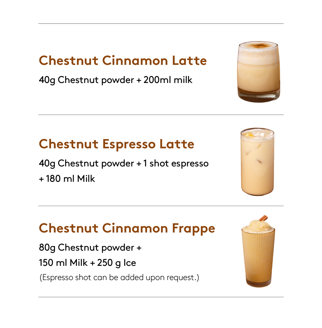 Sweetcup] Chestnut Cinnamon Powder (Sweetened) | 1kg (35.3 oz) – Wholesale Case of 10 (Case-Only) | Smooth & Aromatic Chestnut Cinnamon Mix for Lattes, Frappes, Milk Teas & Dessert Applications (10kg / 22 lbs Total)