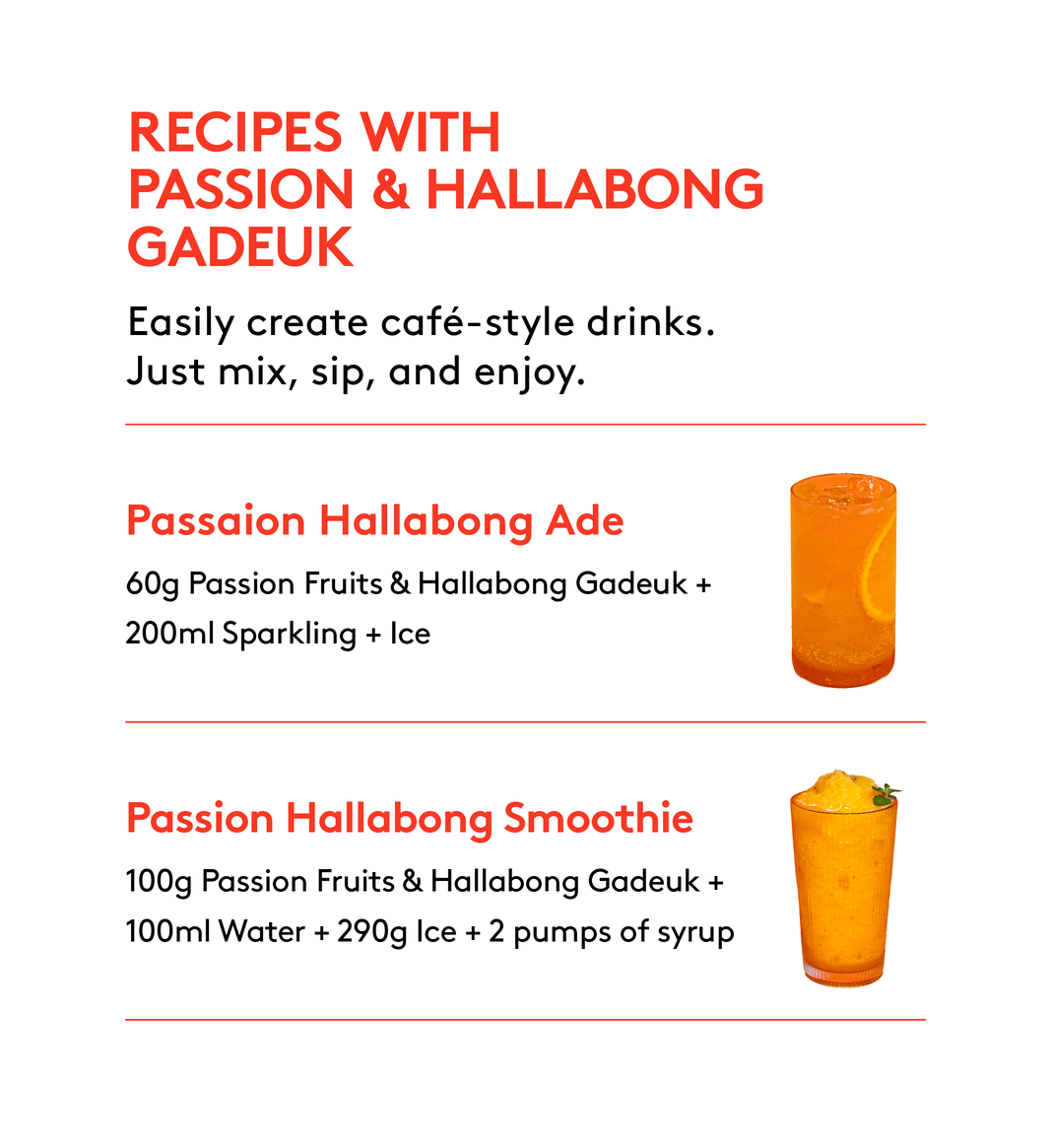 [Sweetcup] Passion fruits & Hanrabong Beverage Concentrate (Puree & Pulps) | 1.2kg (42.3 oz) – Wholesale Case of 6 (Case-Only) | Premium Fruit Base made with real fruit for Sparkling Ades, Refreshers, Smoothies, Juices (7.2kg / 15.9 lbs / 203 fl oz Total)