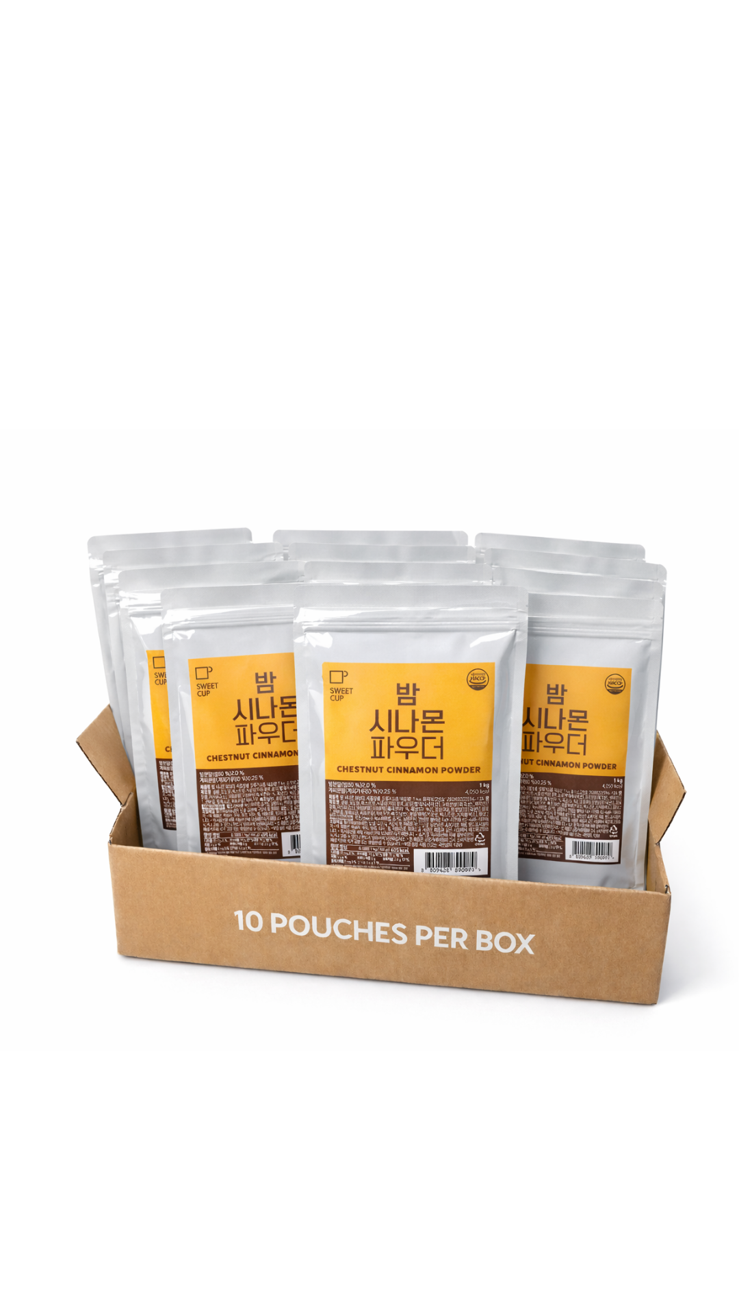Sweetcup] Chestnut Cinnamon Powder (Sweetened) | 1kg (35.3 oz) – Wholesale Case of 10 (Case-Only) | Smooth & Aromatic Chestnut Cinnamon Mix for Lattes, Frappes, Milk Teas & Dessert Applications (10kg / 22 lbs Total)