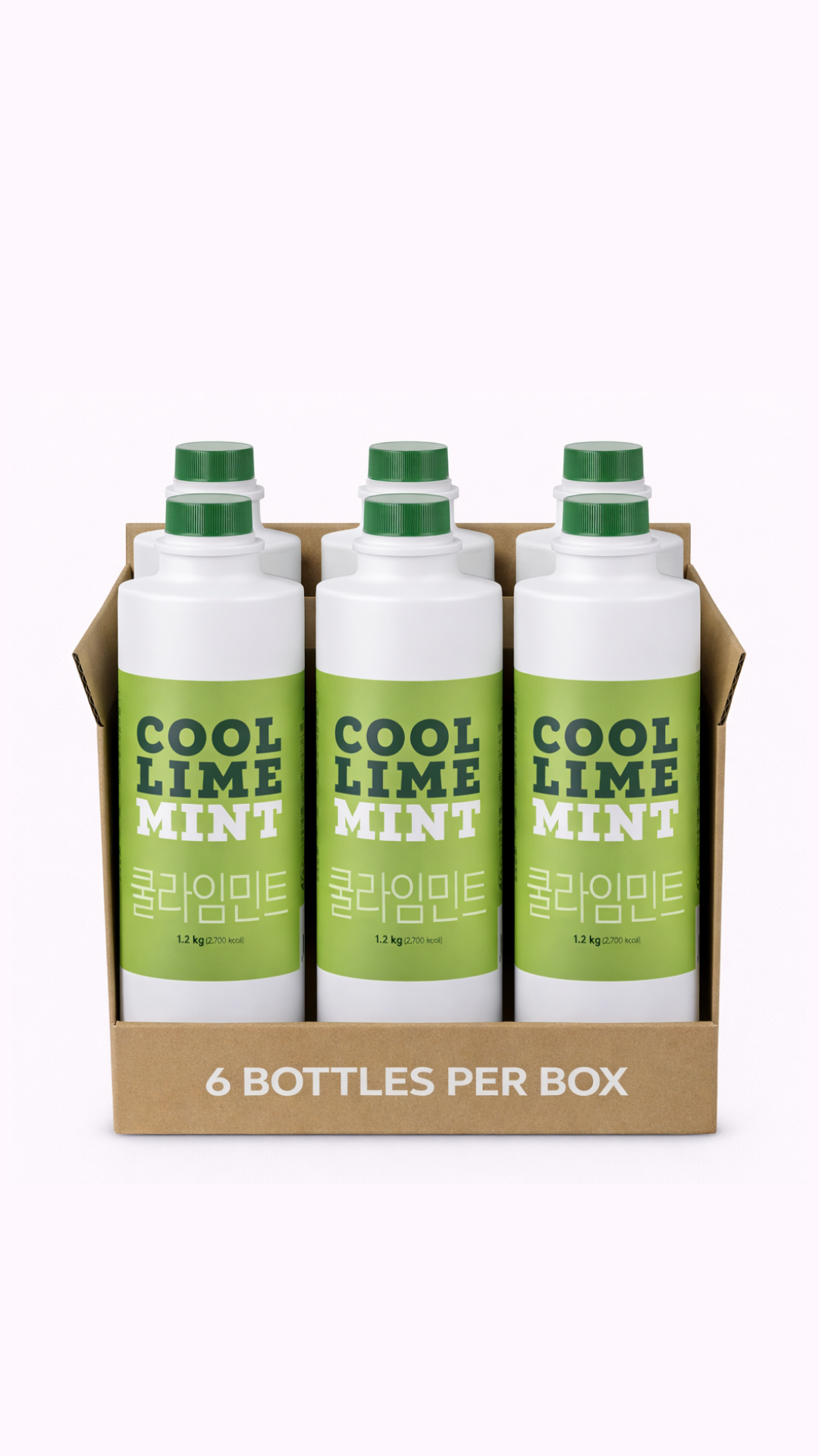 [Sweetcup] Cool Lime Mint Concentrate  | 1.2kg (42.3 oz) – Wholesale Case of 6 (Case-Only) | Premium Fruit Base made with real fruit for Sparkling Ades, Refreshers, Smoothies, Juices & Bubble Tea (7.2kg / 15.9 lbs / 203 fl oz Total)