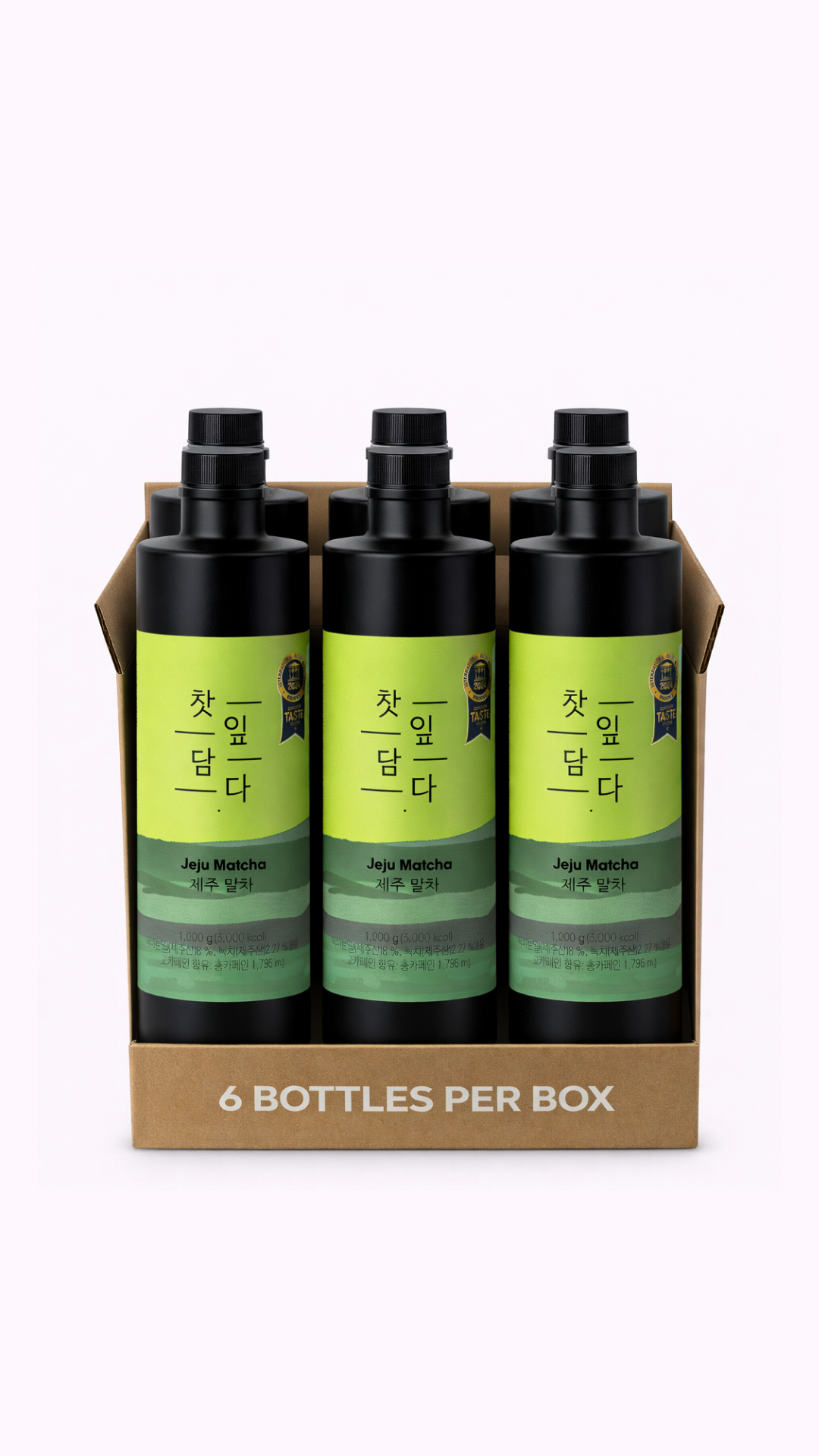 [Sweetcup] Jeju Matcha Tea Concentrate | 1.2kg (42.3 oz) – Wholesale Case of 6 (Case-Only) | Premium Liquid Matcha Tea Base for Bubble Tea, Matcha Lattes, Refreshers, Smoothies & Dessert Toppings (7.2kg / 15.9 lbs / 203 fl oz Total)