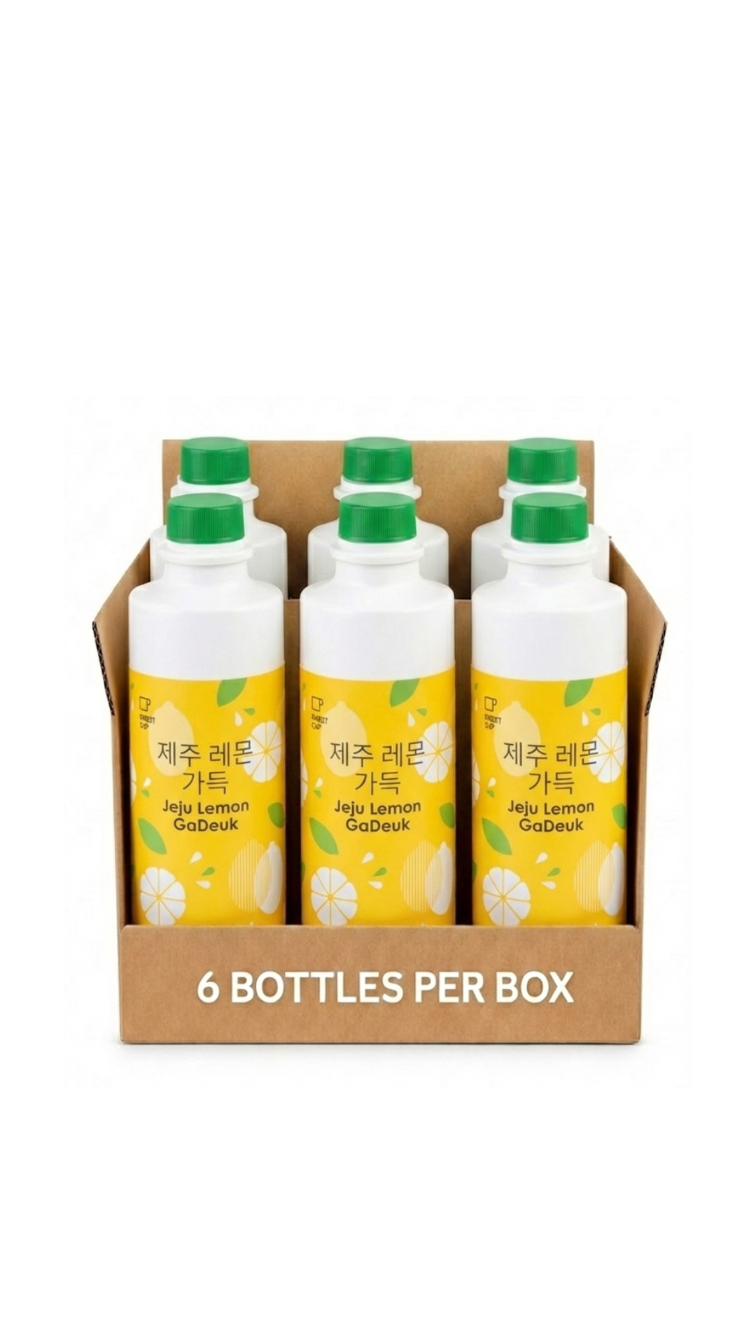 [Sweetcup] Jeju Lemon Beverage Concentrate (Puree & Pulps) | 1.2kg (42.3 oz) – Wholesale Case of 6 (Case-Only) | Premium Fruit Base made with real fruit for Sparkling Ades, Refreshers, Smoothies, Juices & Bubble Tea (7.2kg / 15.9 lbs / 203 fl oz Total)