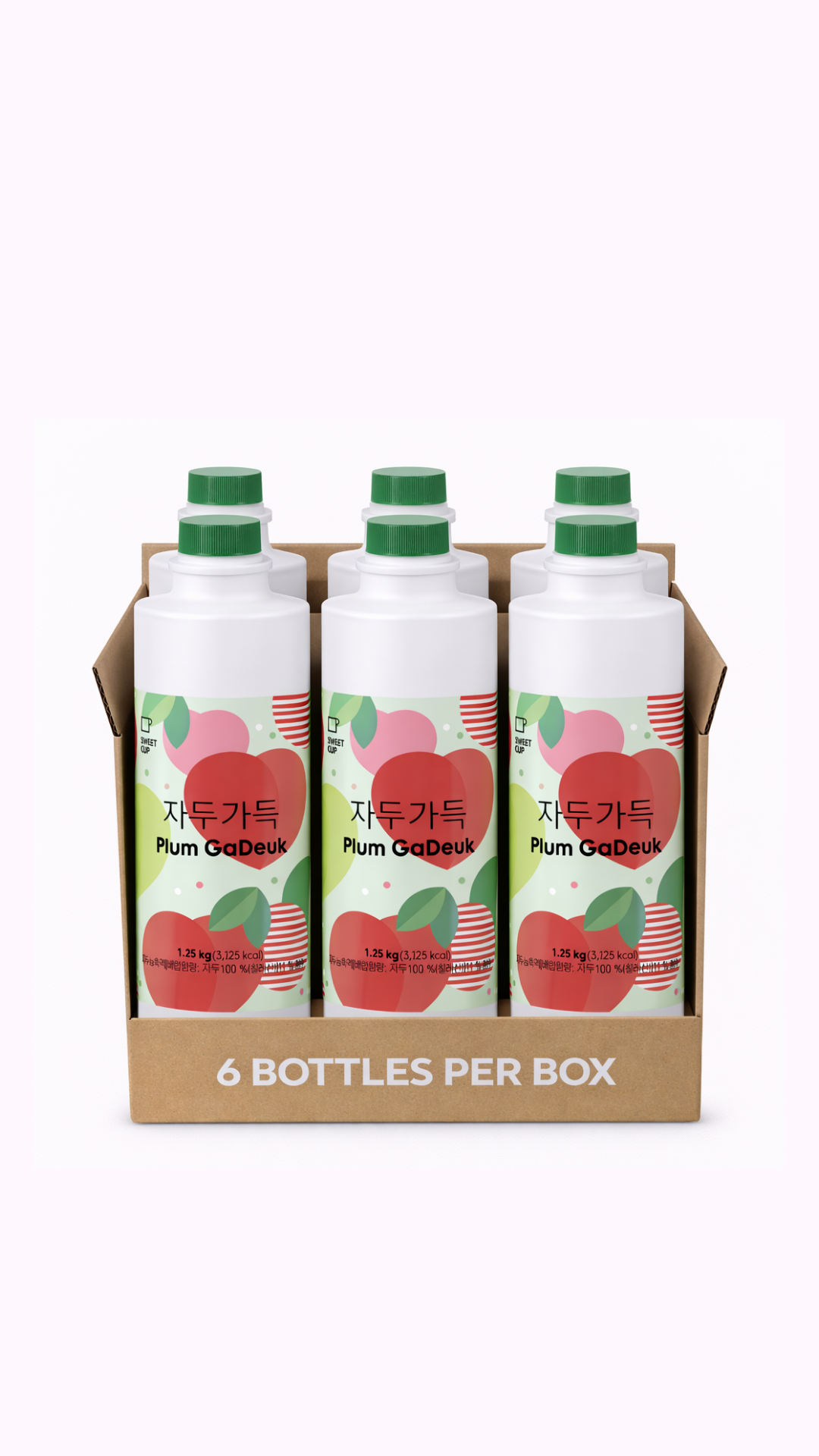 [Sweetcup] Plum Beverage Concentrate (Puree & Pulps) | 1.2kg (42.3 oz) – Wholesale Case of 6 (Case-Only) | Premium Fruit Base made with real plum for Sparkling Ades, Refreshers, Smoothies, Juices & Bubble Tea (7.2kg / 15.9 lbs / 203 fl oz Total)