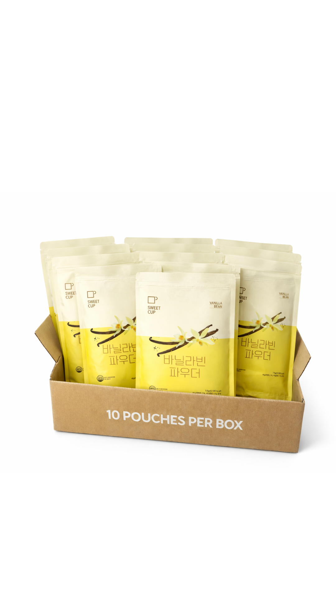 [Sweetcup] Vanilla Bean Powder | 1kg (35.3 oz) – Wholesale Case of 10 (Case-Only) | Premium Vanilla Flavor Powder for Lattes, Frappes, Milk Tea, Desserts & Bakery Applications (10kg / 22 lbs Total)