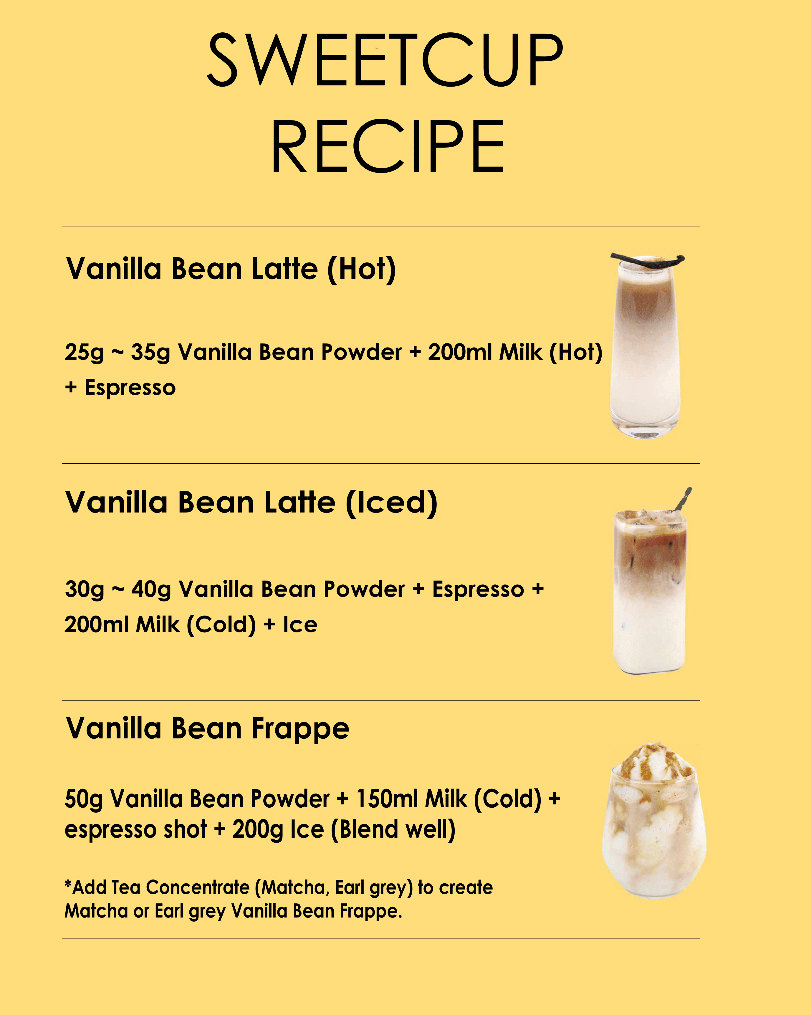 [Sweetcup] Vanilla Bean Powder | 1kg (35.3 oz) – Wholesale Case of 10 (Case-Only) | Premium Vanilla Flavor Powder for Lattes, Frappes, Milk Tea, Desserts & Bakery Applications (10kg / 22 lbs Total)